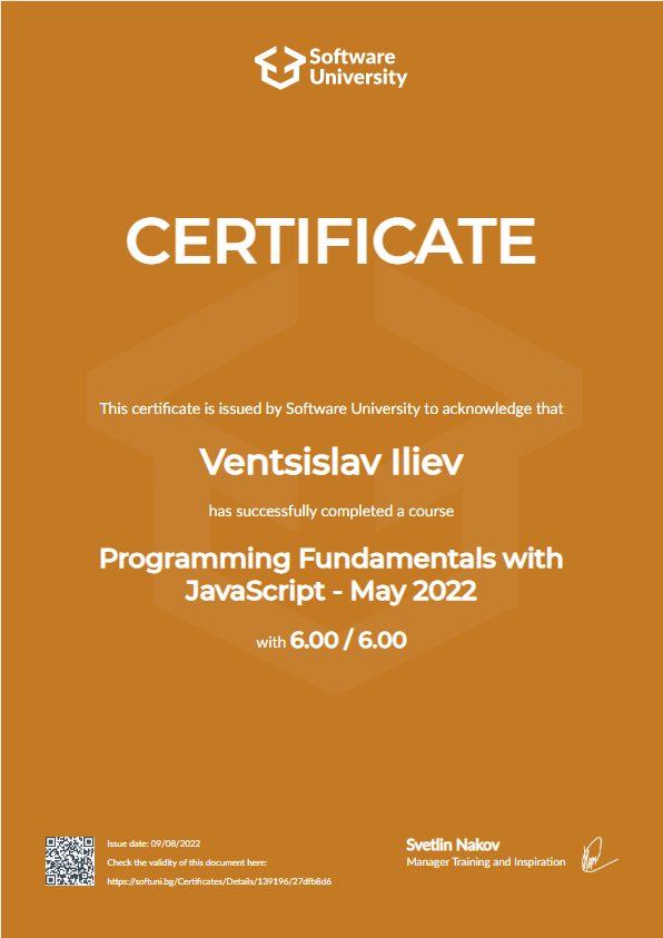 Fundamentals in JavaScript